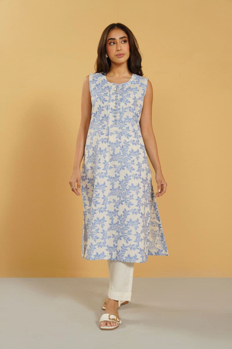 Blue Jacquard 2 Piece Ready-to-Wear Suit