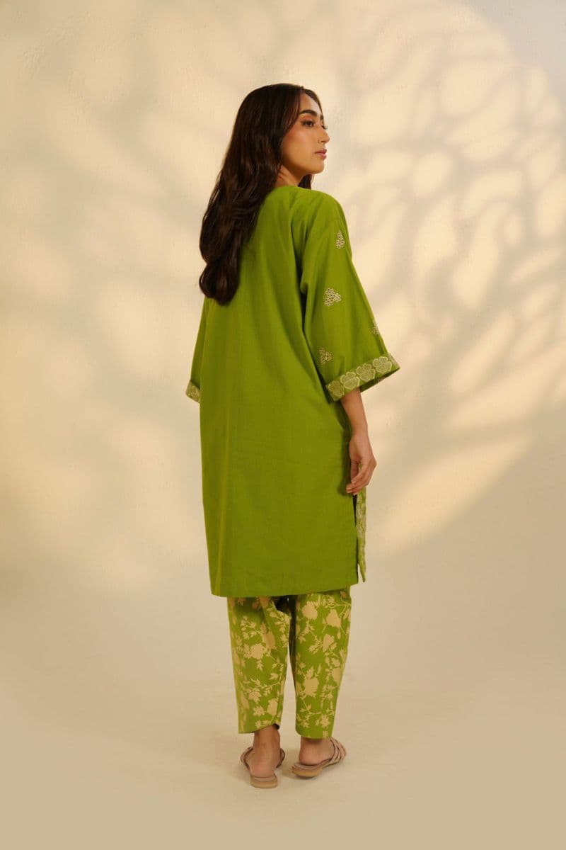 Green Embroidered Ready-to-Wear Shalwar