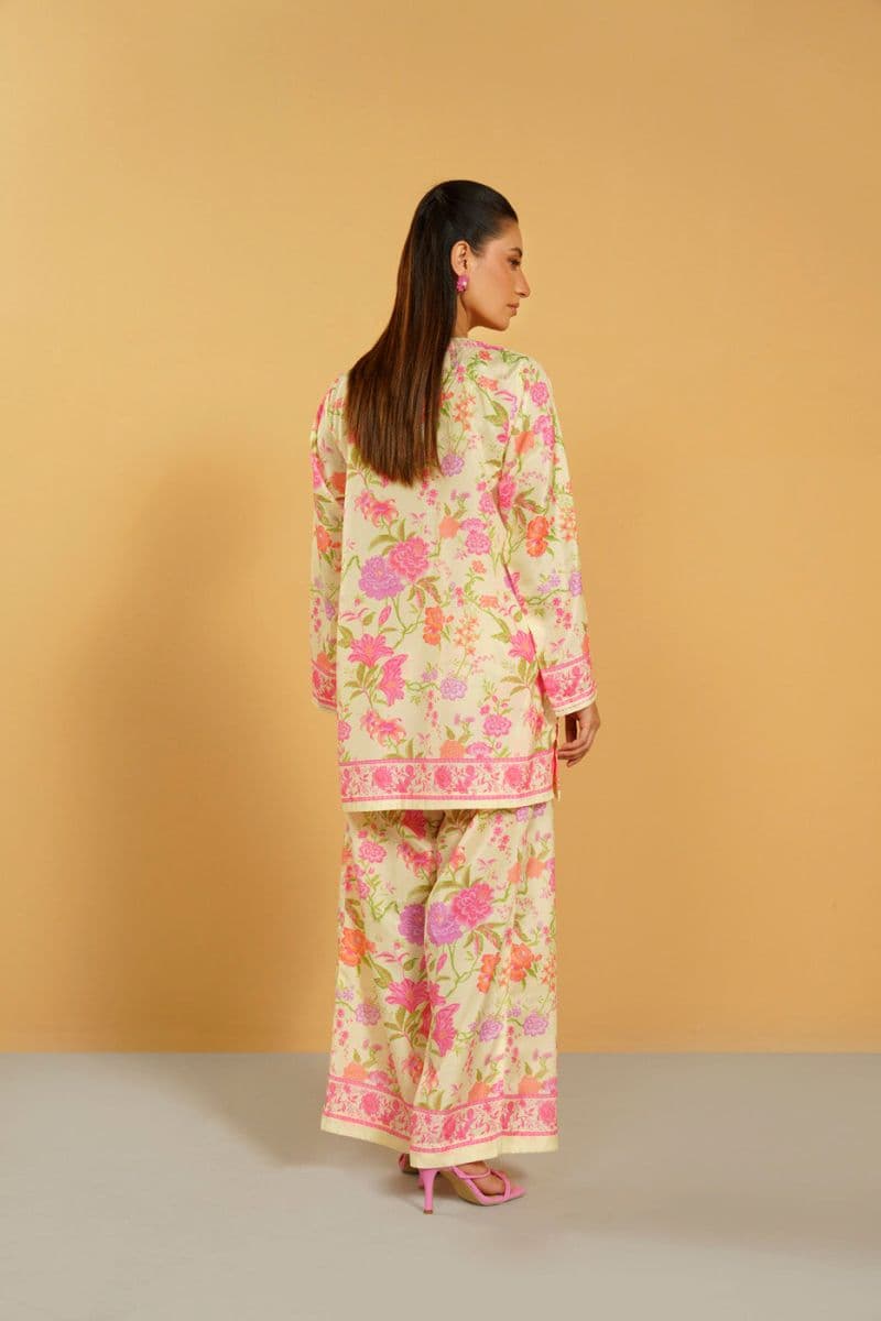 Lemon Green Printed 2 Piece Ready-to-Wear Shirt