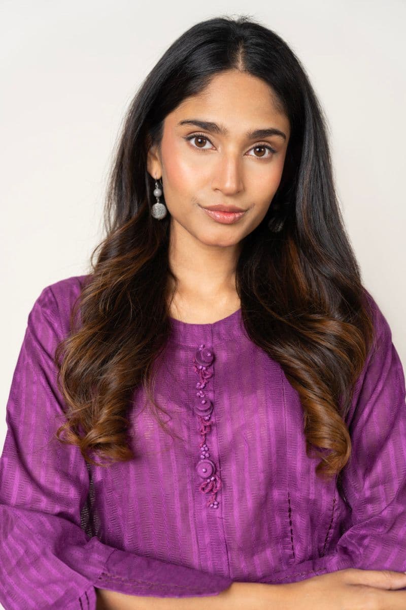 Purple Dobby 2 Piece Ready-to-Wear Shirt