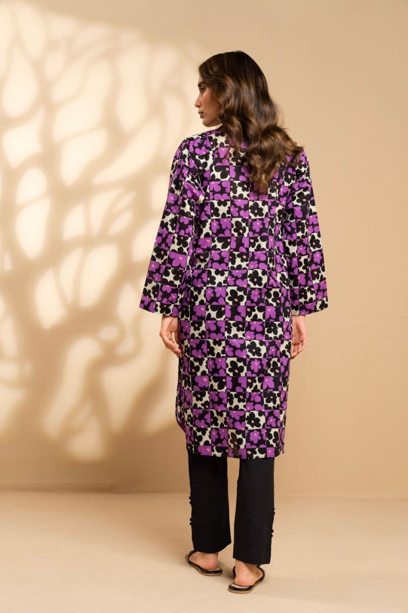 Purple Printed Cambric Ready-to-Wear Shirt thumbnail