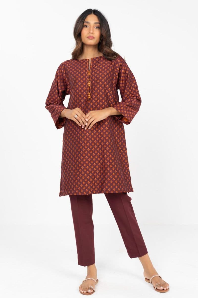 Maroon Jacquard Ready-to-Wear Shirt thumbnail
