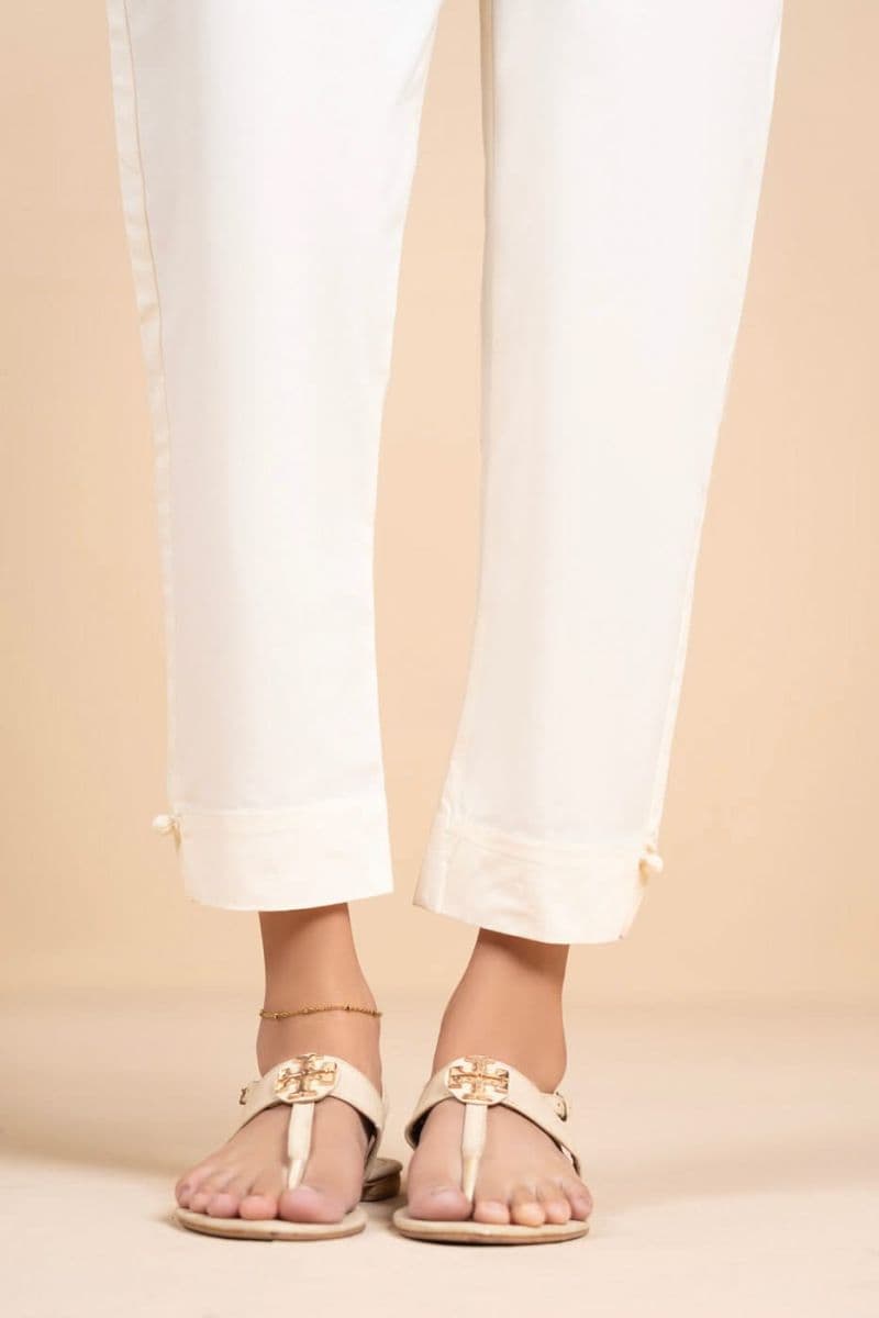 White Lycra Ready-to-Wear Trouser thumbnail