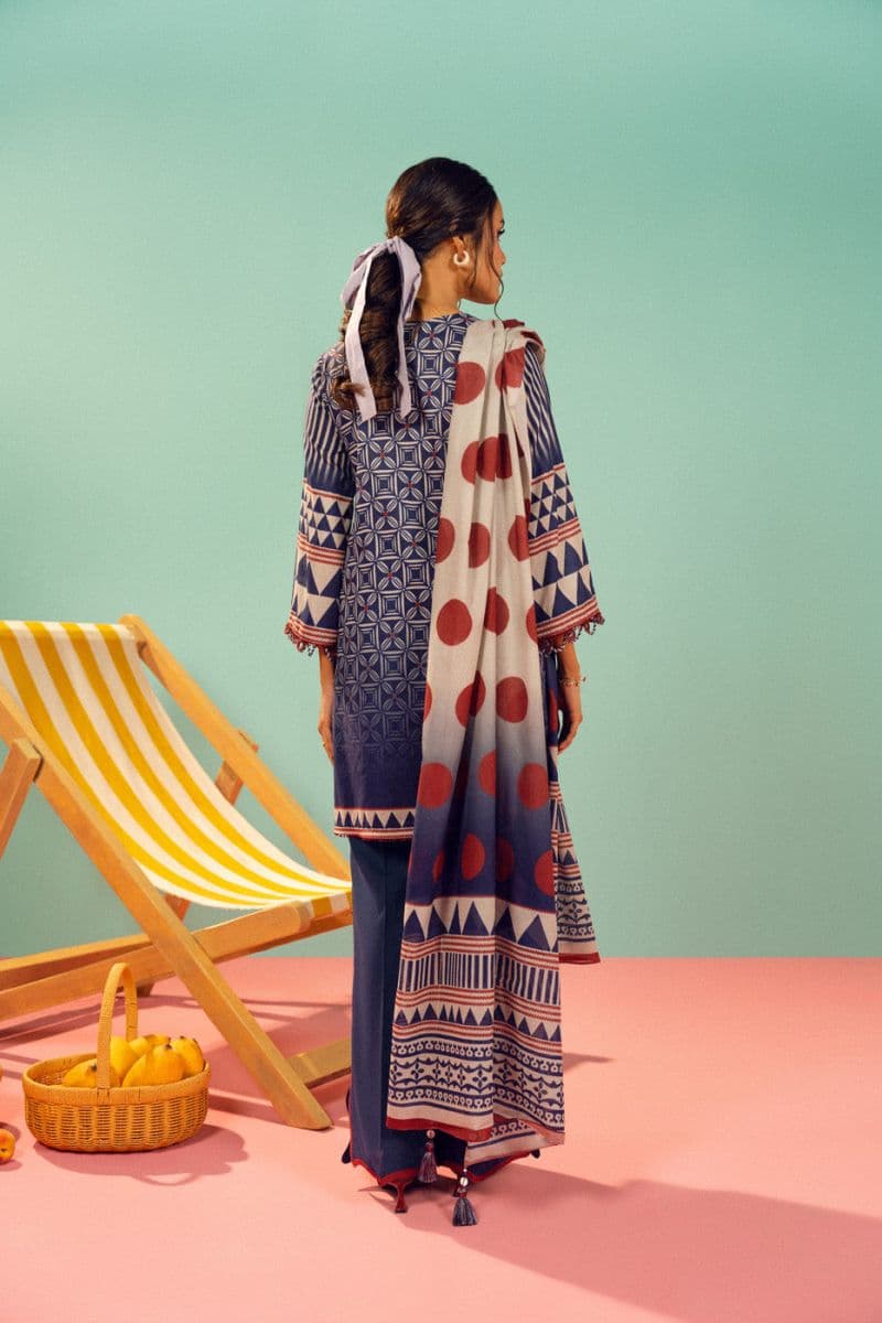 Blue Printed Lawn 3 Piece Unstitched Suit thumbnail