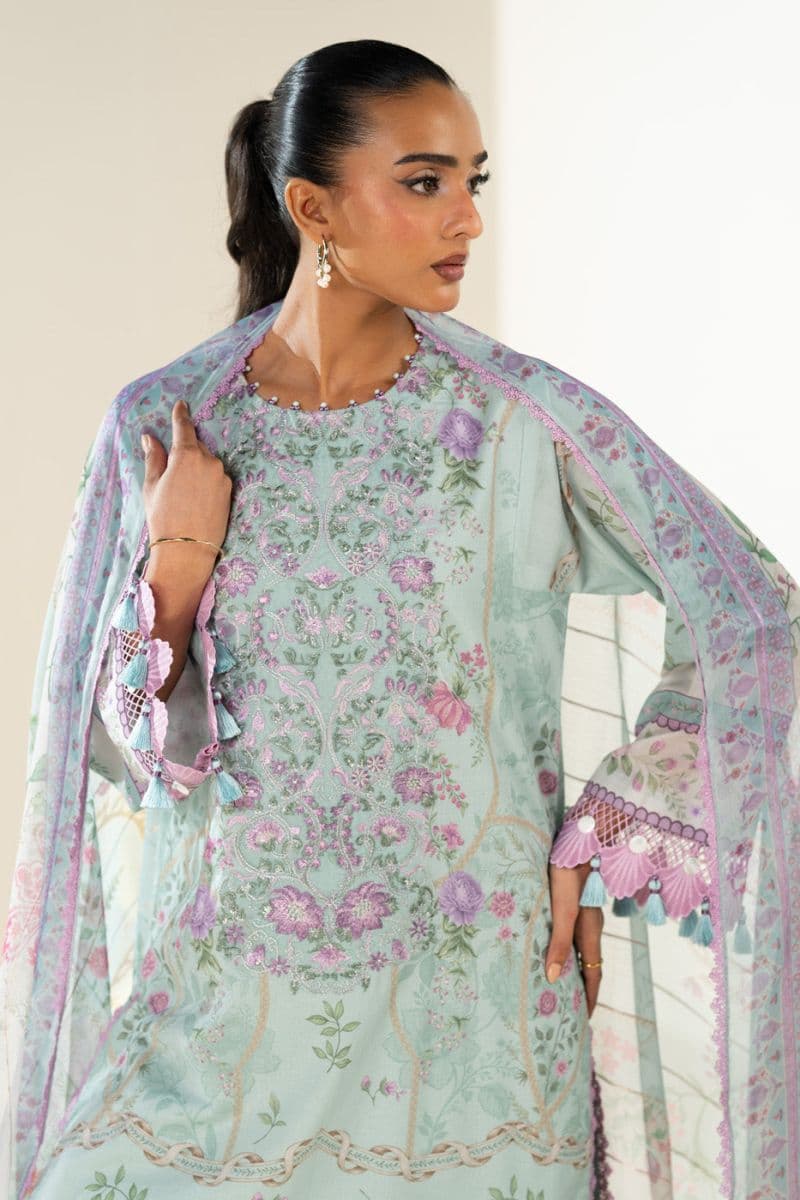 Black Embroidered Lawn 3 Piece Unstitched Suit