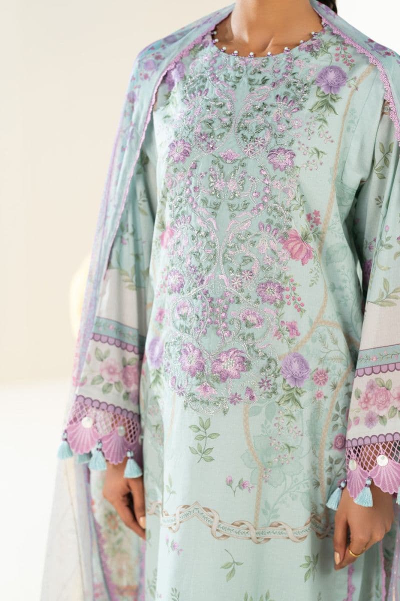 Black Embroidered Lawn 3 Piece Unstitched Suit