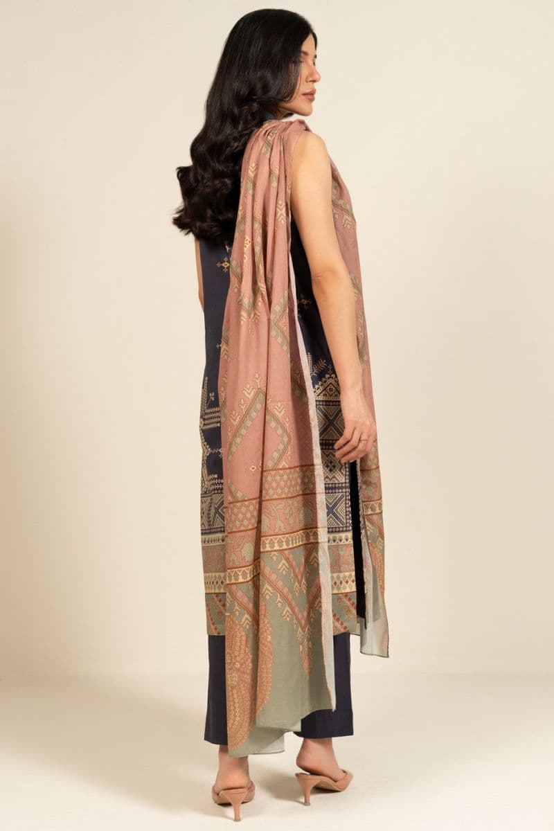 Blue Printed Lawn 3 Piece Unstitched Suit thumbnail