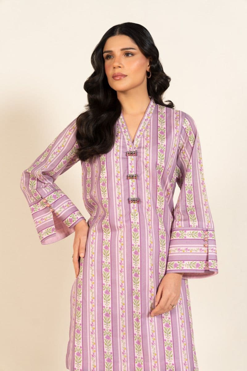 Lilac Printed Lawn 2 Piece Unstitched Suit