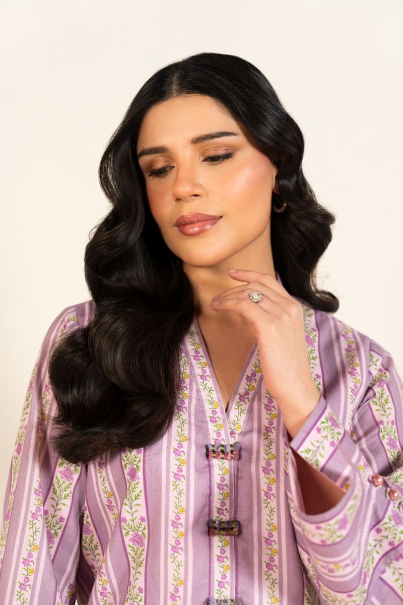 Lilac Printed Lawn 2 Piece Unstitched Suit