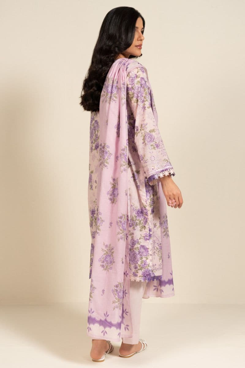 Blue Embroidered Lawn 3 Piece Unstitched Suit thumbnail