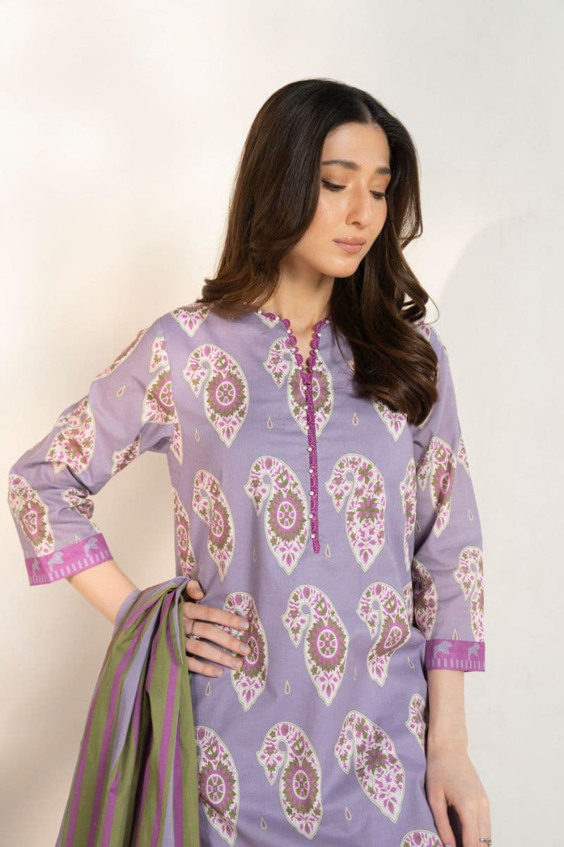Lilac Printed Lawn 2 Piece Dupatta thumbnail
