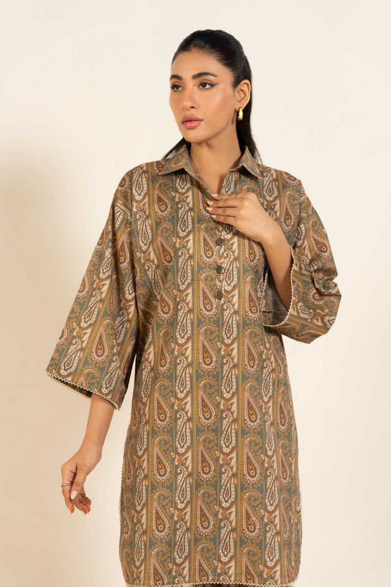 Green Printed Lawn 2 Piece Unstitched Suit thumbnail