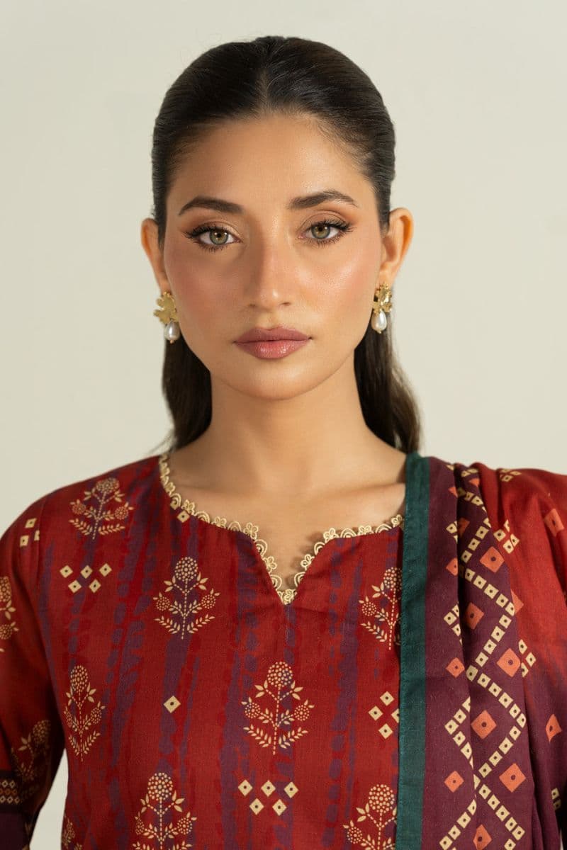 Terracotta Printed Lawn 2 Piece Dupatta thumbnail