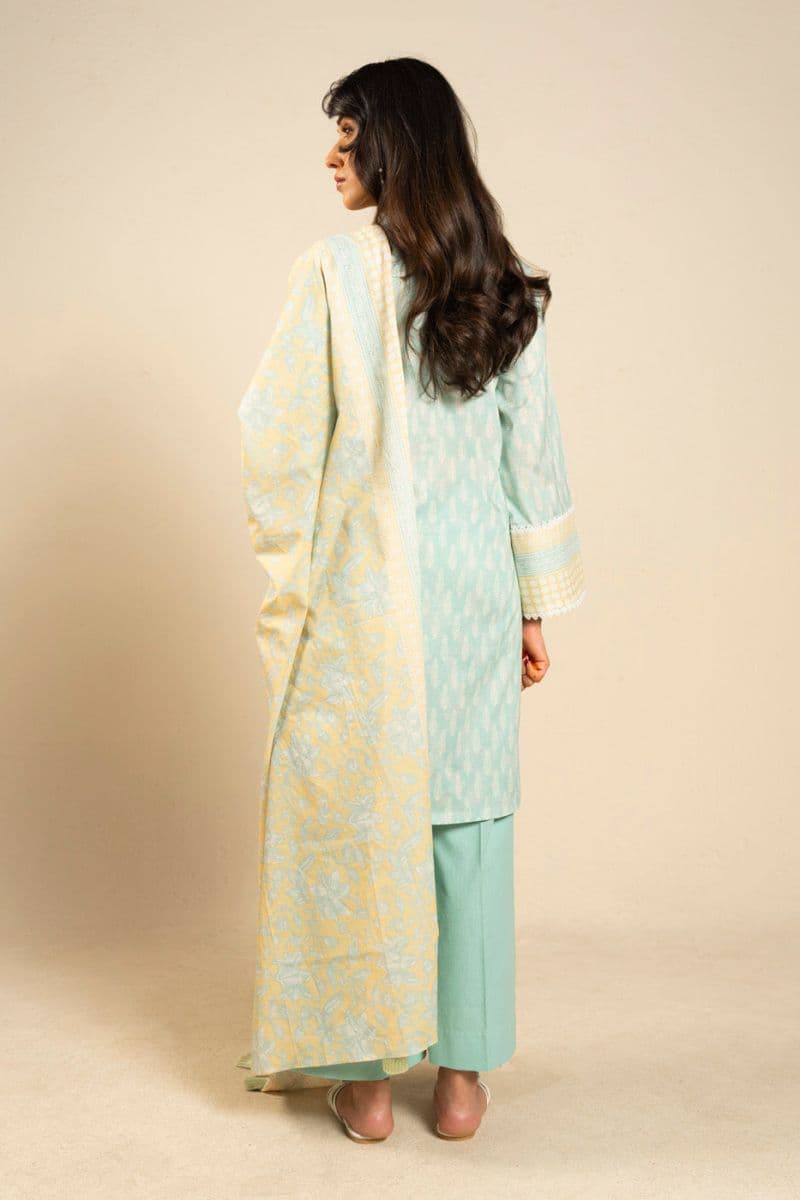 Blue Printed Lawn 3 Piece Unstitched Suit thumbnail