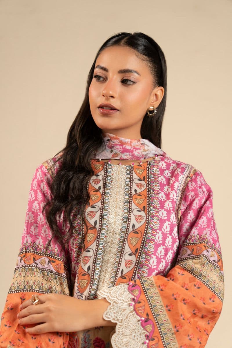 Sand Embroidered Cotton Filament 3 Piece Unstitched Suit thumbnail