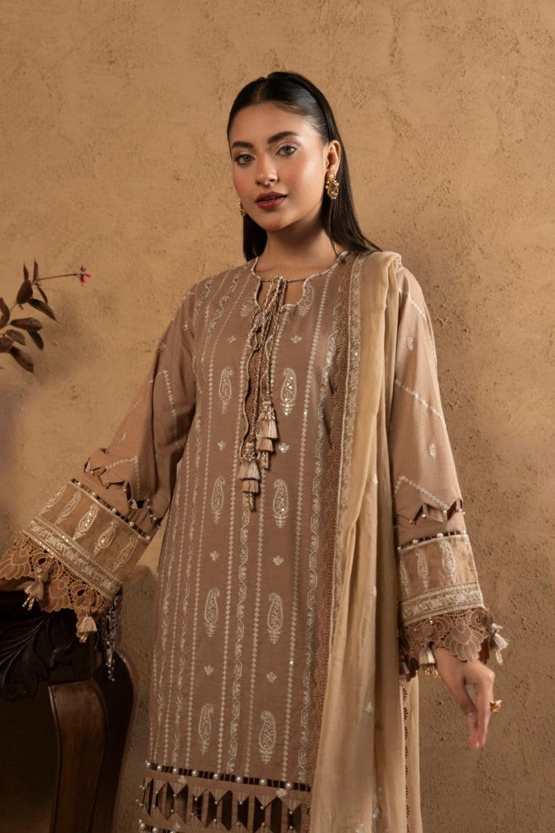 Fawn Embroidered Lawn 3 Piece Unstitched Suit thumbnail