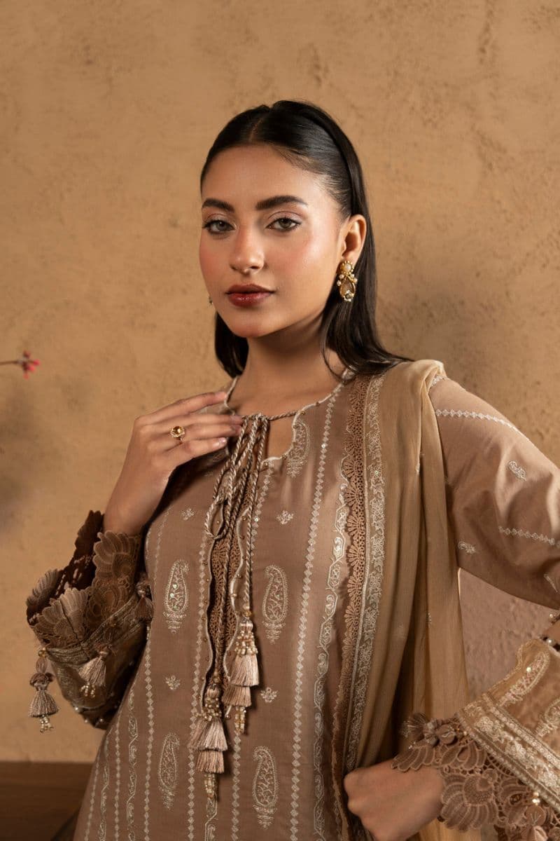 Fawn Embroidered Lawn 3 Piece Unstitched Suit thumbnail