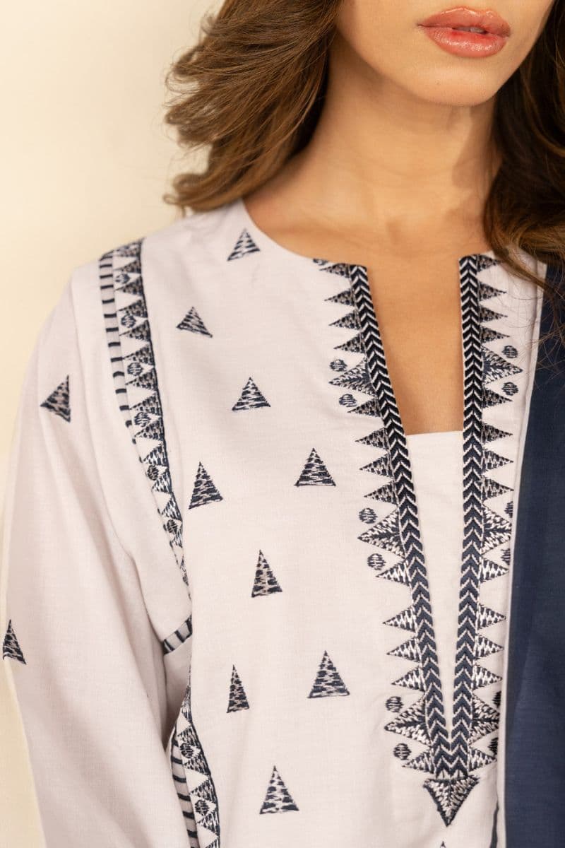 Off White Printed Lawn 3 Piece Unstitched Suit
