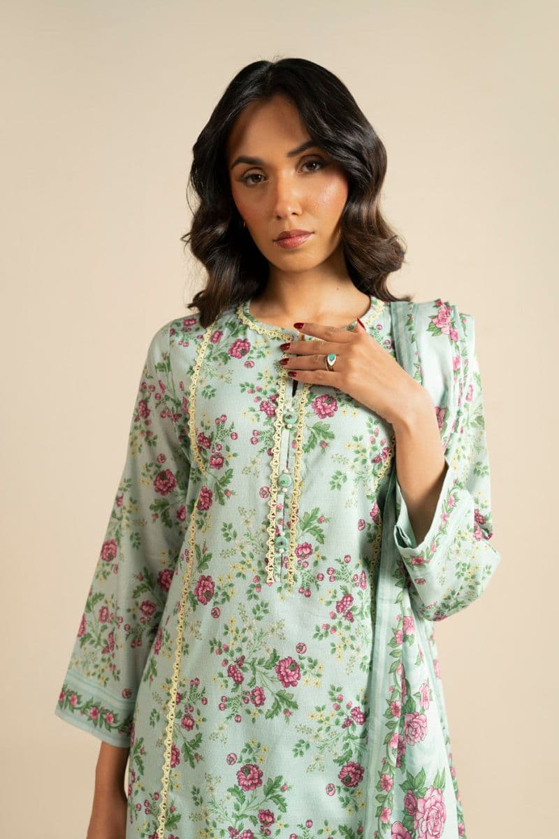Blue Printed Lawn Dupatta thumbnail