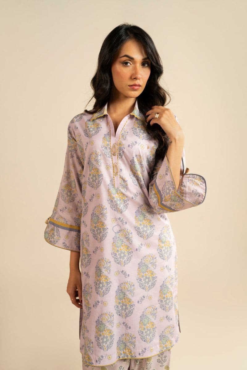 Lilac Printed Lawn 2 Piece Unstitched Suit thumbnail