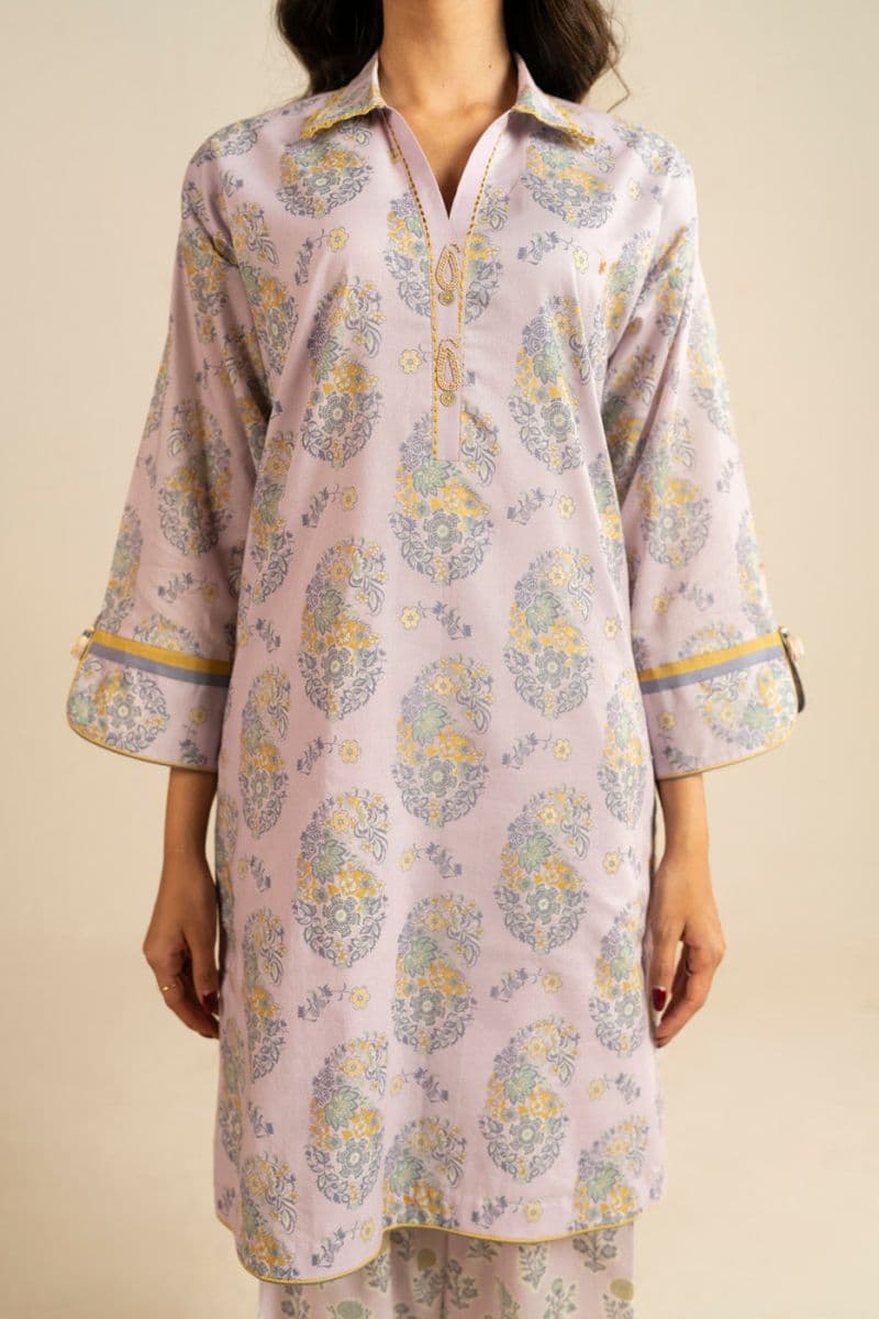 Lilac Printed Lawn 2 Piece Unstitched Suit thumbnail