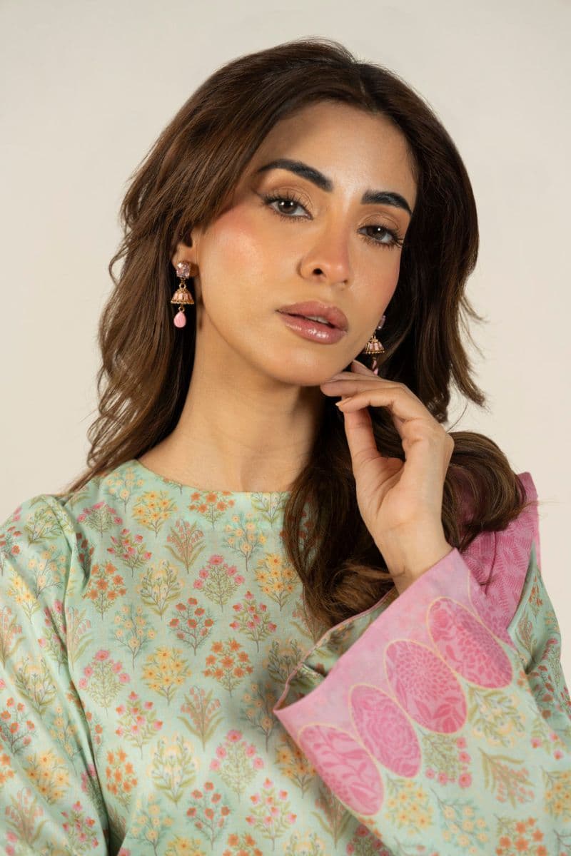 Sky Printed Lawn 3 Piece Unstitched Suit