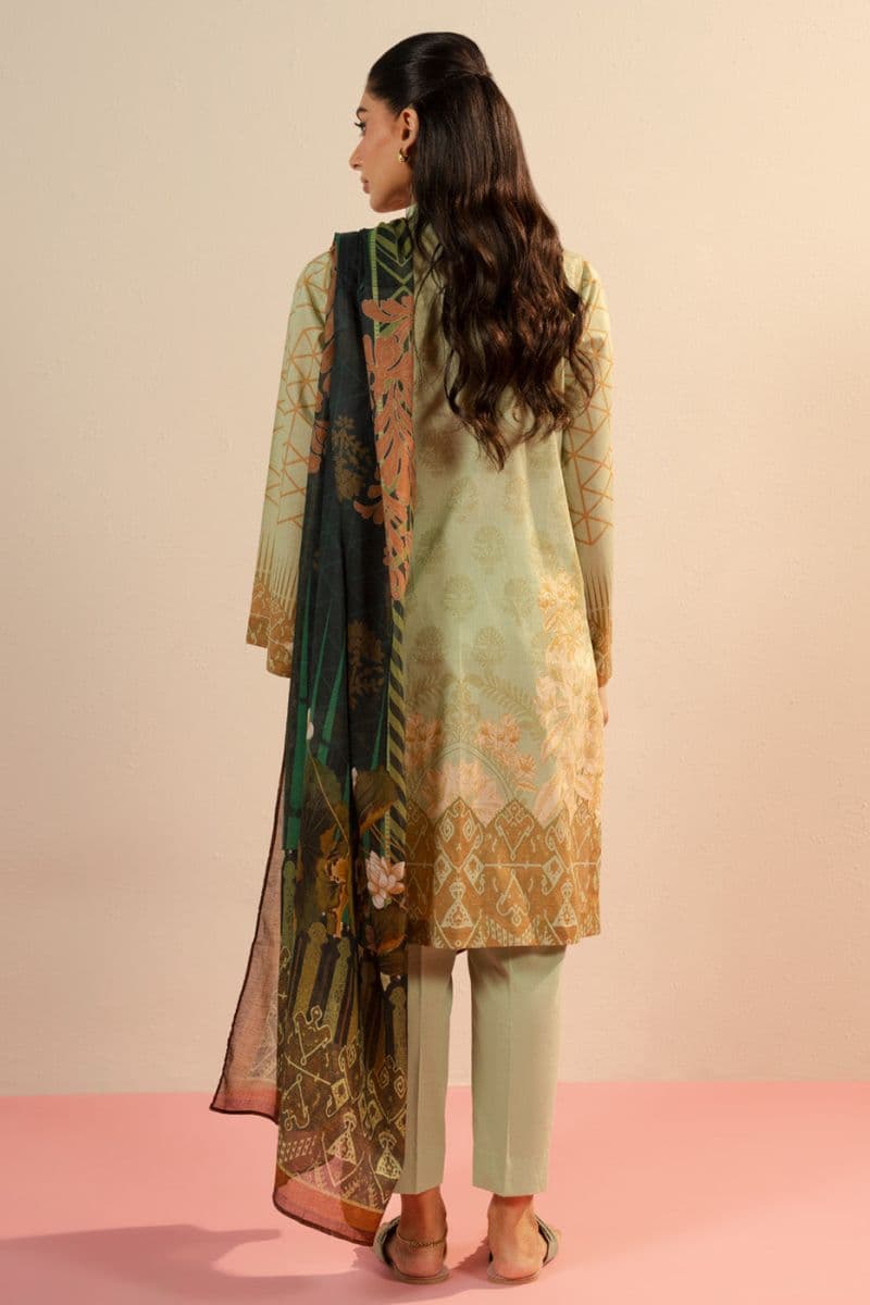 Light Green Printed Lawn 3 Piece Unstitched Suit thumbnail