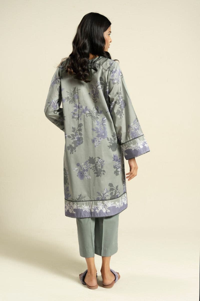 Sage Green Printed Lawn 2 Piece Dupatta