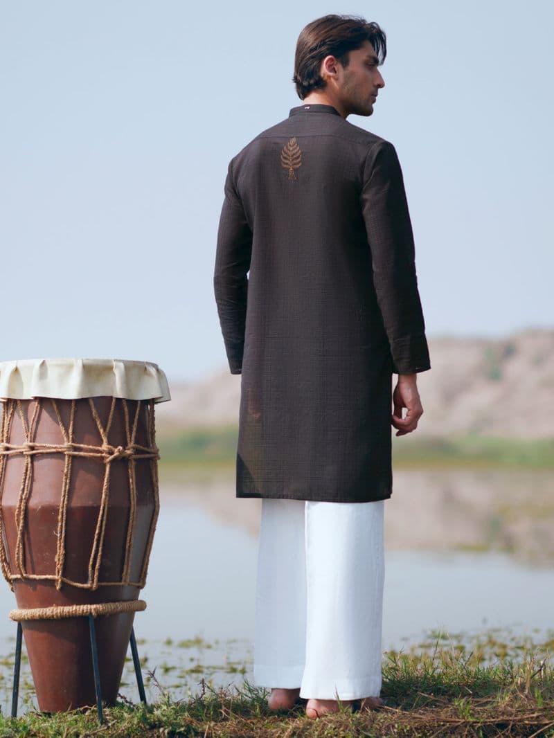 Black Cotton Kurta Trousers thumbnail