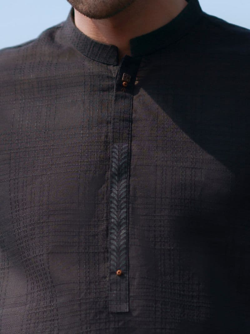 Black Cotton Kurta Trousers thumbnail