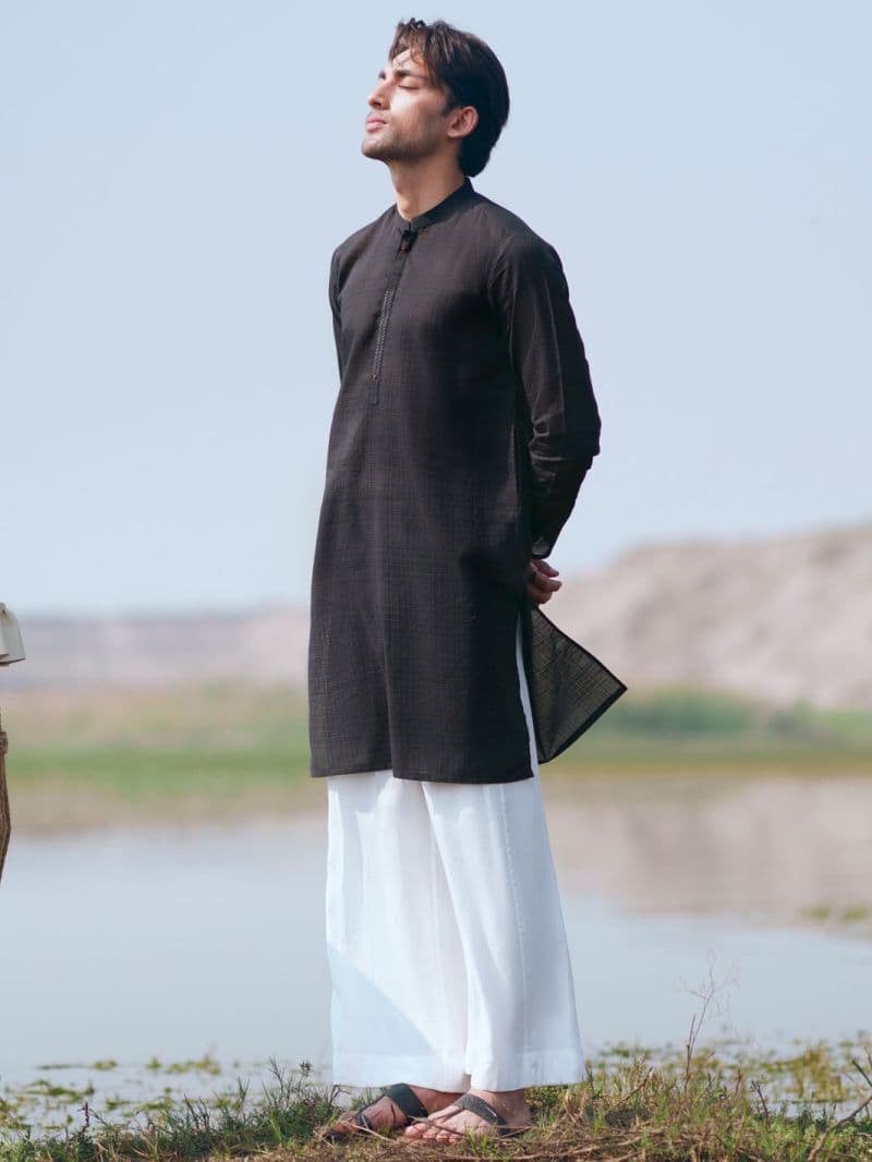 Black Cotton Kurta Trousers thumbnail