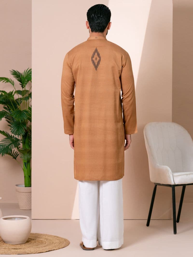 Brown Cotton Kurta Trousers thumbnail