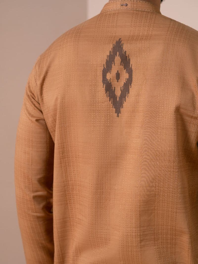 Brown Cotton Kurta Trousers thumbnail