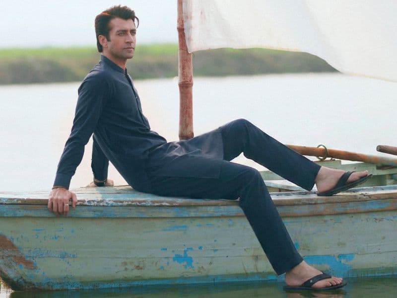 Dark Blue Cut & Sew Kurta Trousers