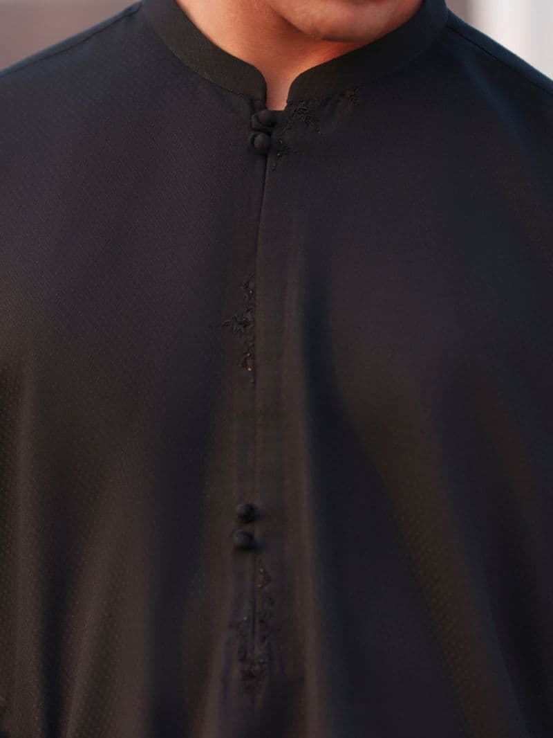 Black Semi-Formal Kurta Trousers thumbnail