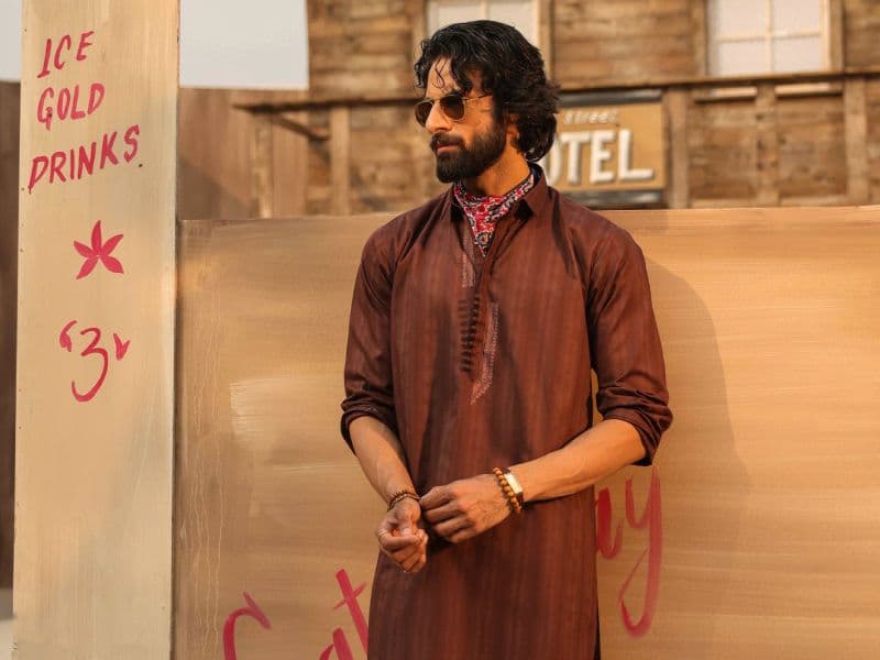 Dark Brown Cotton Screen Print Kurta Trousers