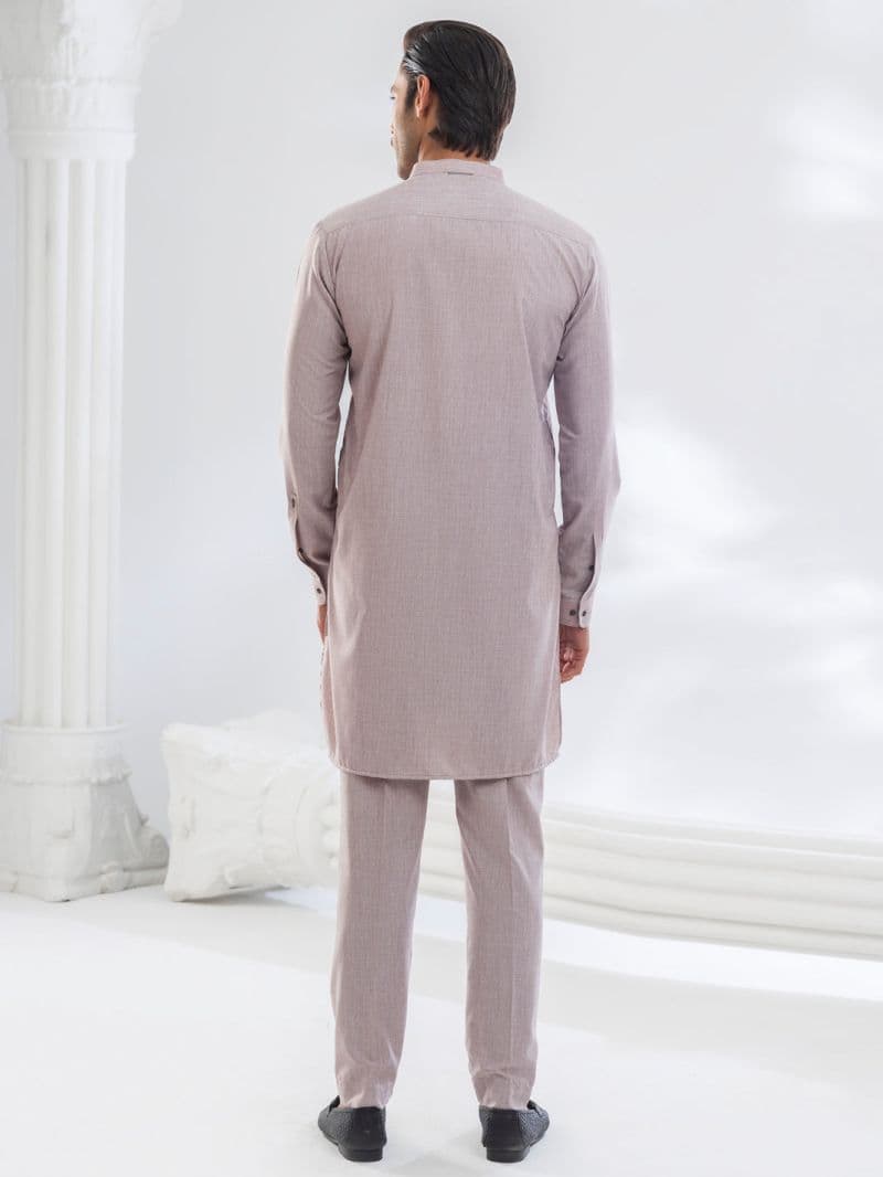 Dark Pink Blended Kurta Trouser thumbnail