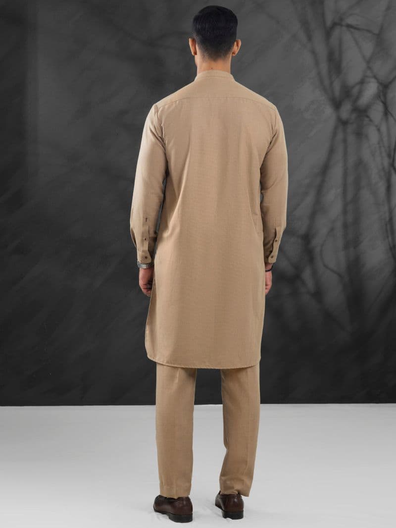 Light Brown Blended Kurta Trouser thumbnail