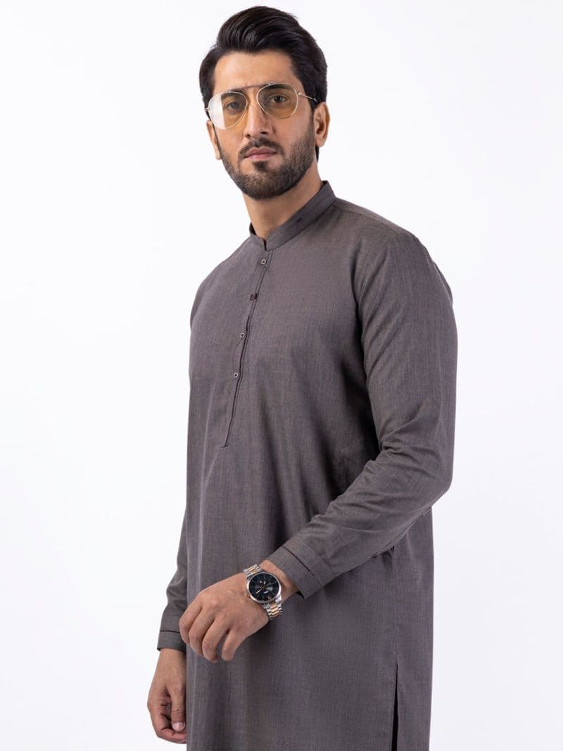 Brown Blended Kurta Trouser thumbnail