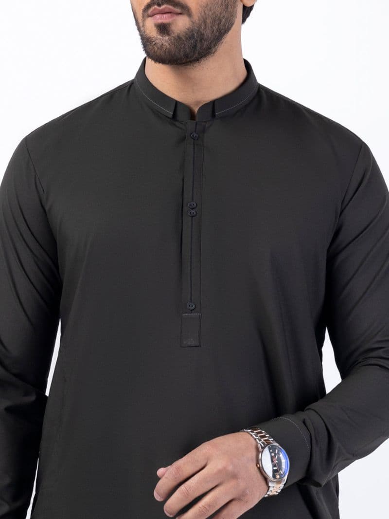 Dark Green Blended Kurta Trouser thumbnail