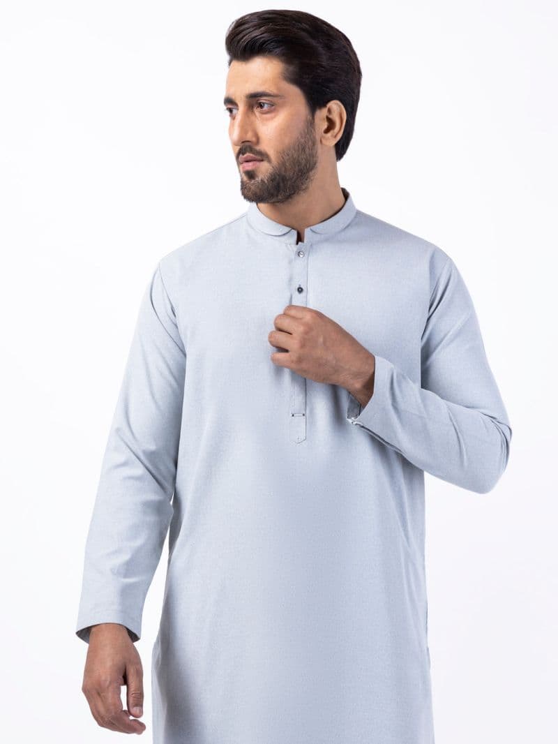 Light Grey Blended Kurta Trouser thumbnail