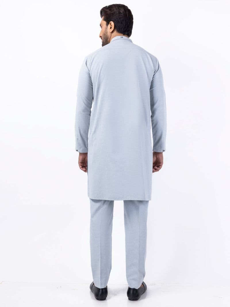 Light Grey Blended Kurta Trouser thumbnail