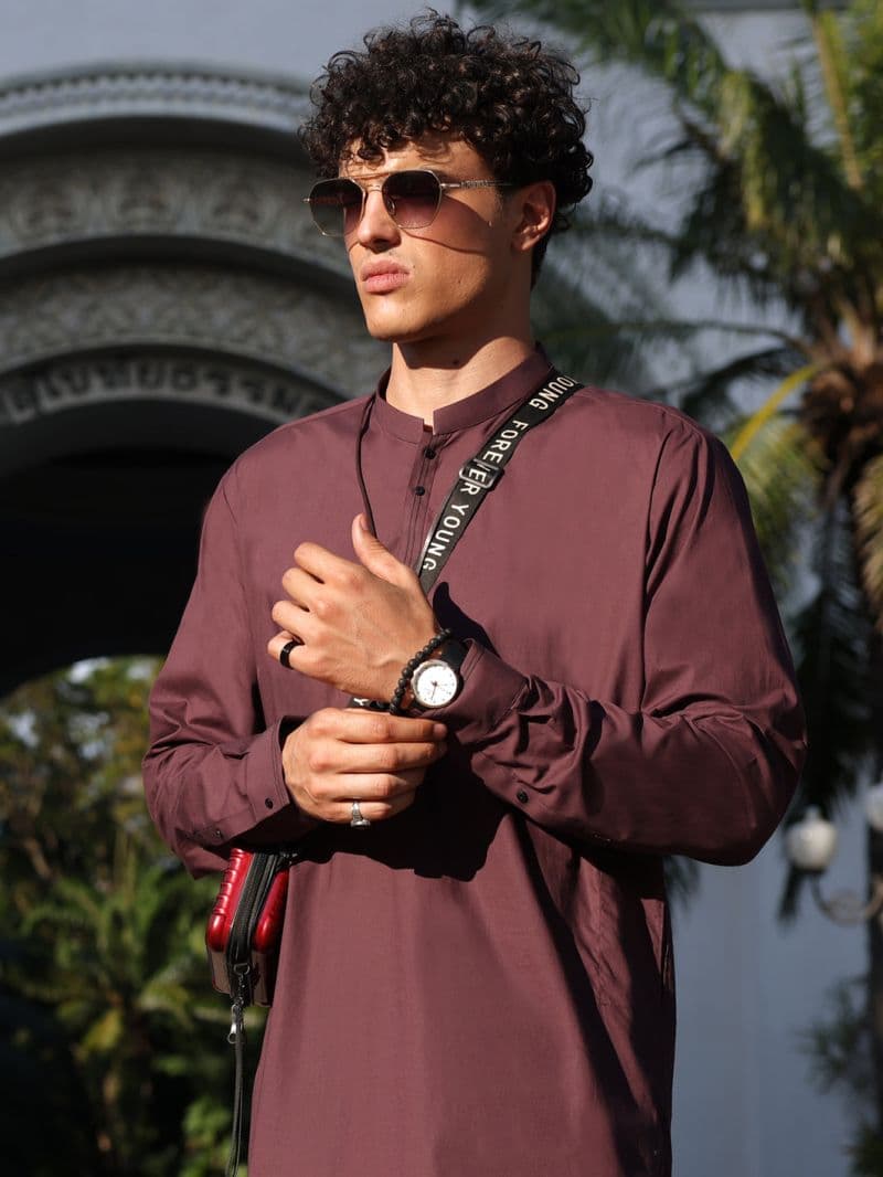 Purple Cotton Kurta Trouser thumbnail