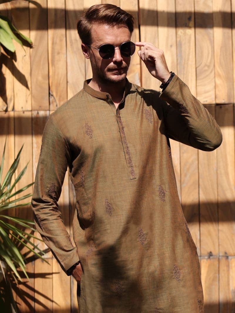 Green Cotton Kurta Trouser thumbnail