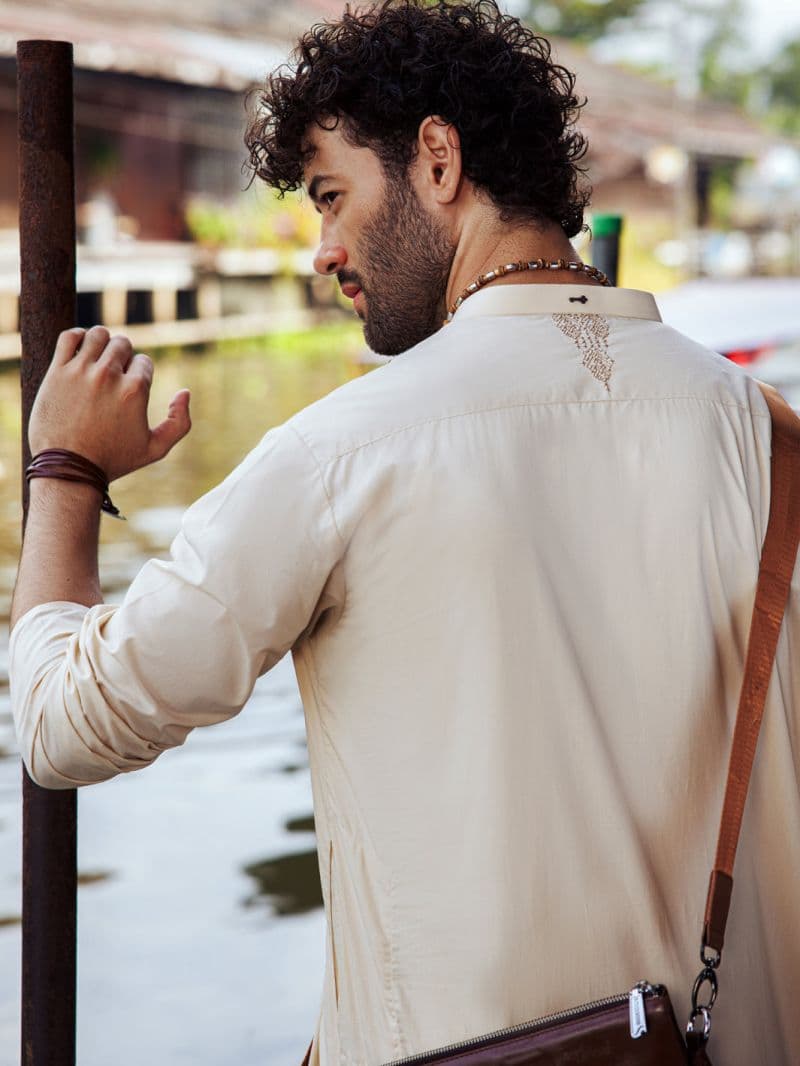 Cream Cotton Kurta Trouser thumbnail