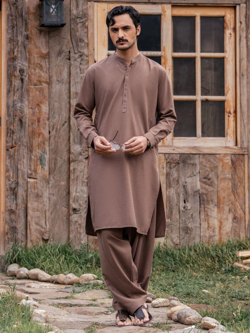Brown Kameez Shalwar