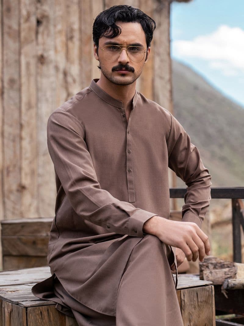 Brown Kameez Shalwar