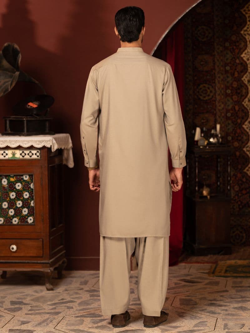Sand Brown Kameez Shalwar thumbnail