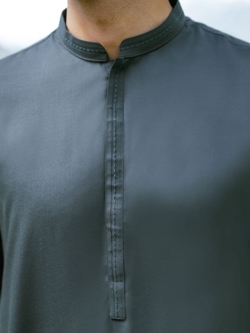Dark Green Kameez Shalwar thumbnail