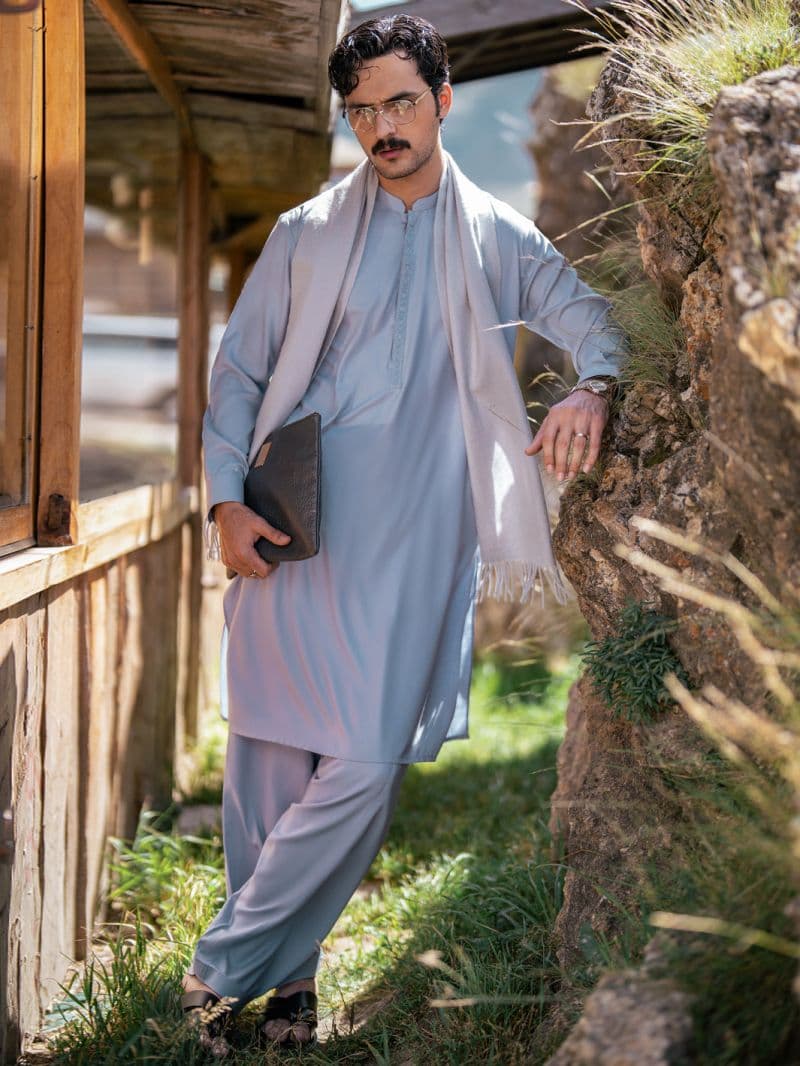 Light Blue Kameez Shalwar